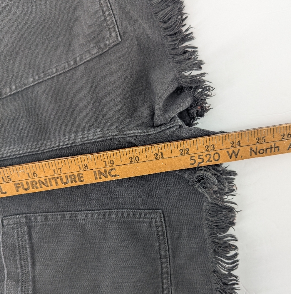 Aerie Black Denim Overall Shortalls Romper Distressed Baggy Loose Fit Size XS - Picture 7 of 7